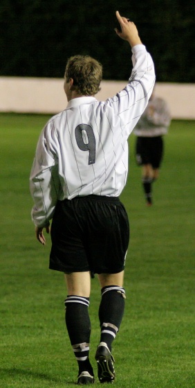 ... and he turns to celebrate
