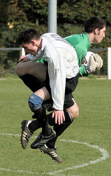 Sonny Banks and Greg Nessling collide
